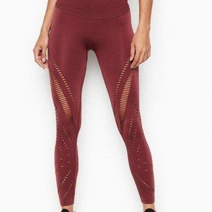 Victoria's Secret Sport Women's Medium Seamless Athletic Leggings Maroon